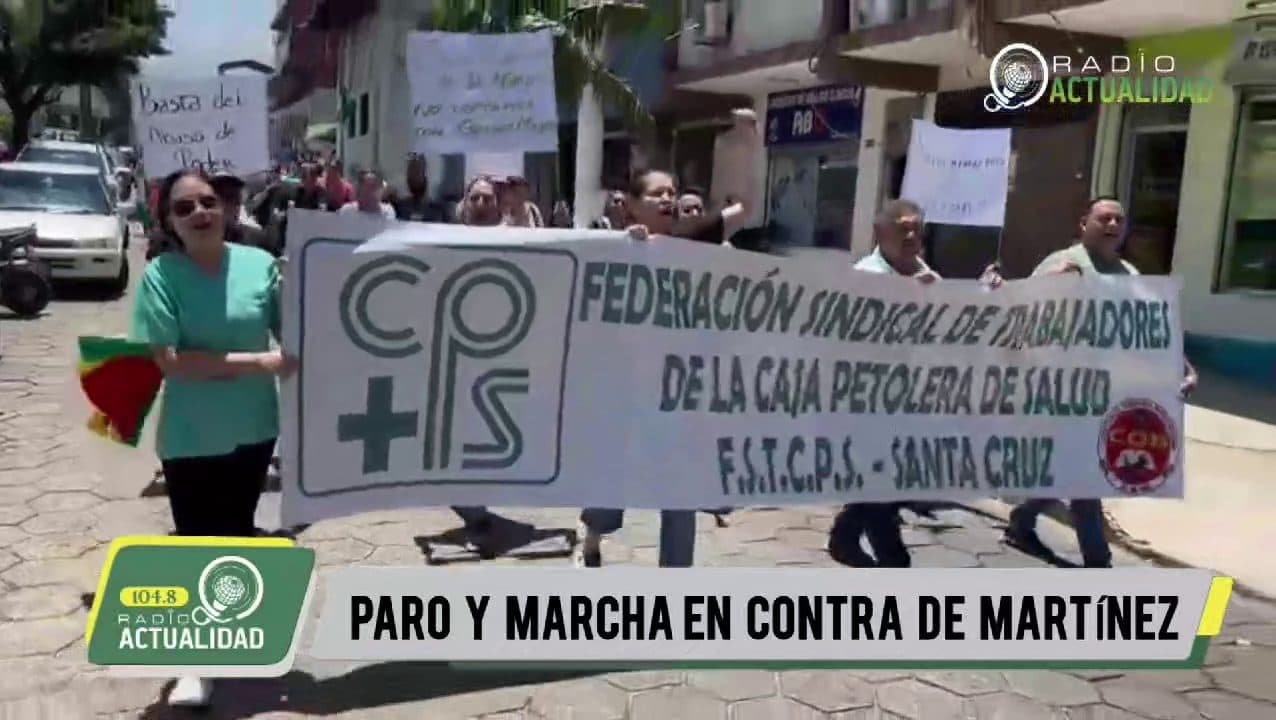 PARO Y MARCHA VAN POR LA CABEZA DE MARTINEZ