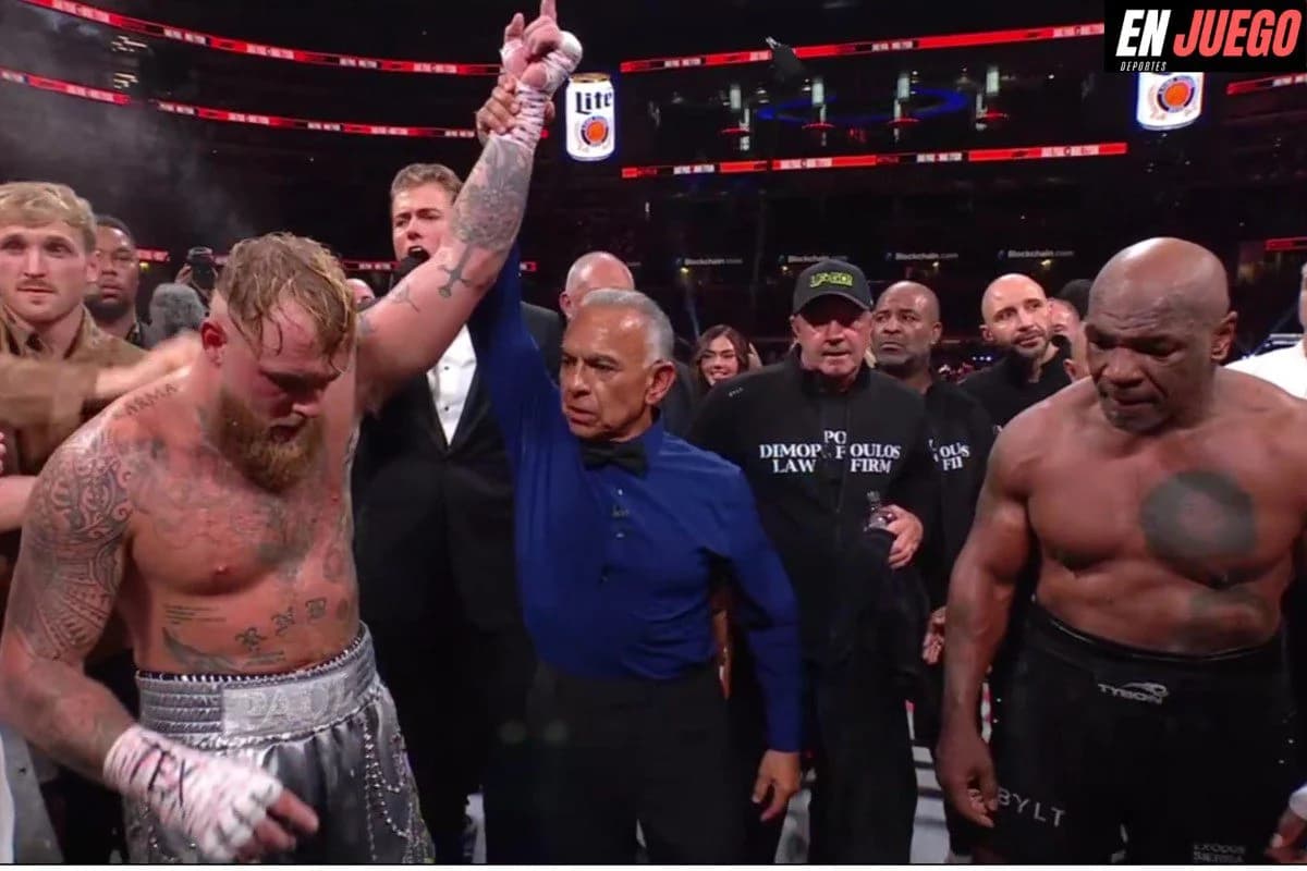 JAKE PAUL DERROTÓ POR DECISIÓN UNÁNIME A MIKE TYSON, EXCAMPEÓN DE LOS PESADOS
