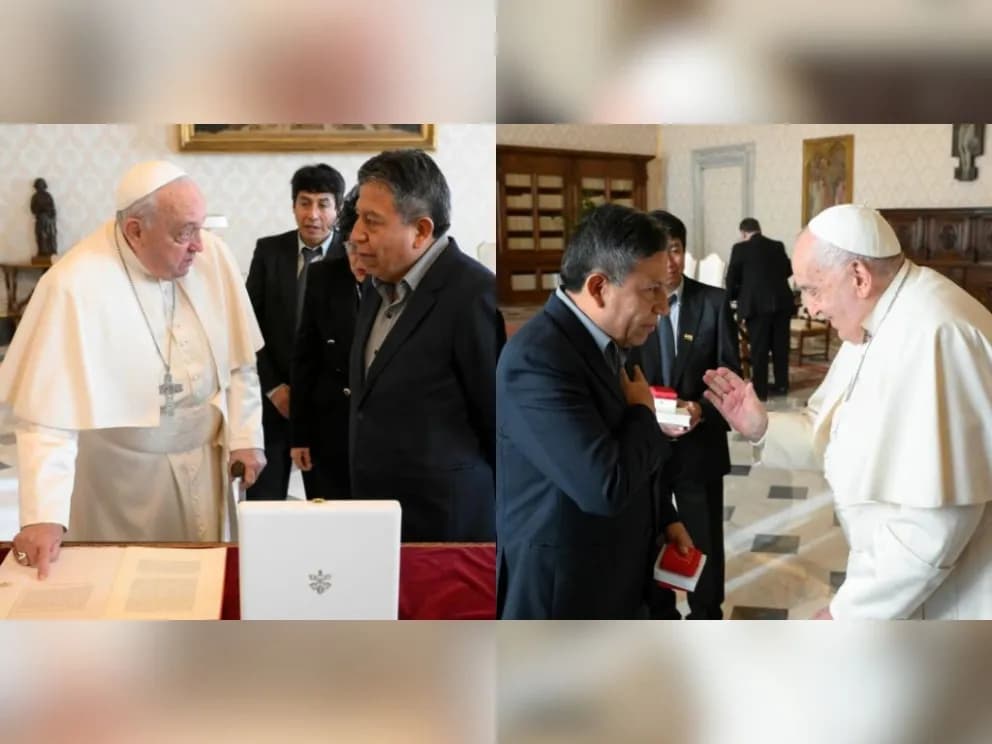 EL PAPA FRANCISCO RECIBE EN AUDIENCIA PRIVADA A DAVID CHOQUEHUANCA