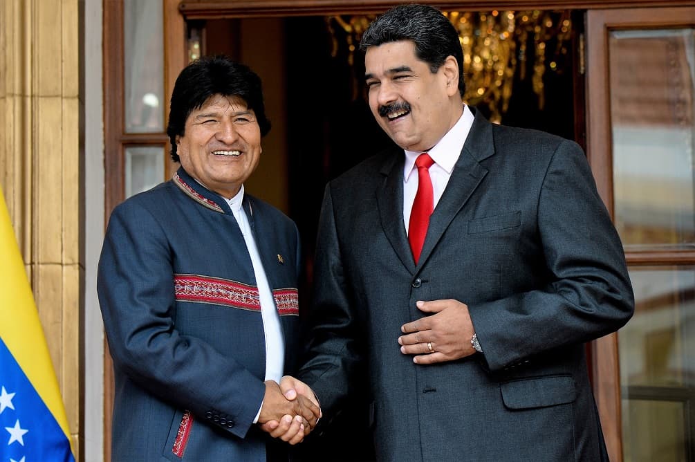 EVO RESPALDA INVESTIDURA DE MADURO Y DENUNCIA “INTENTOS DE DESESTABILIZACIÓN” EN VENEZUELA
