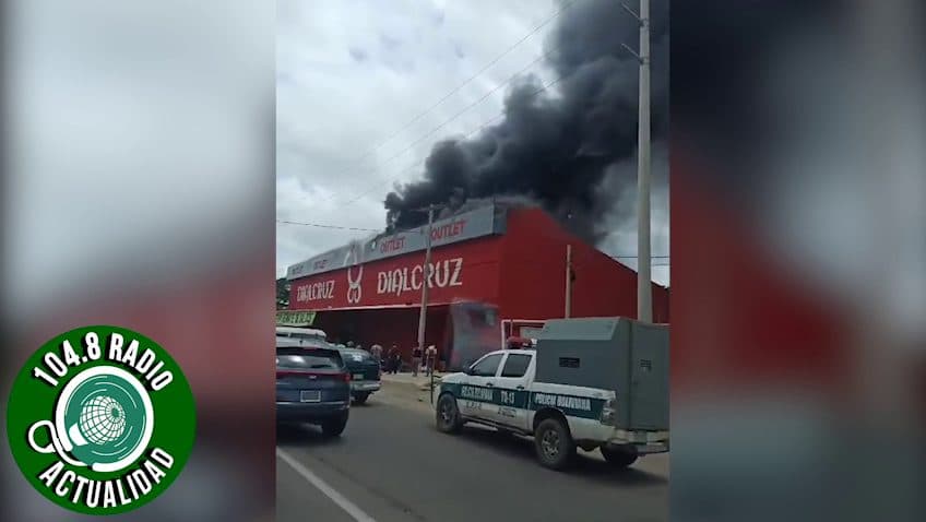 REPORTAN INCENDIO EN UNA EMPRESA POR LA AVENIDA BANZER