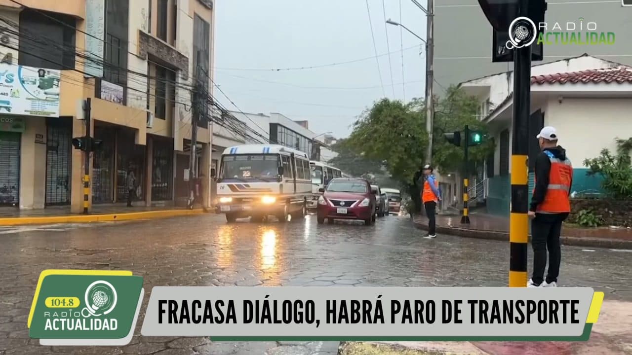 FRACASA DIÁLOGO, HABRÁ PARO DE TRANSPORTE