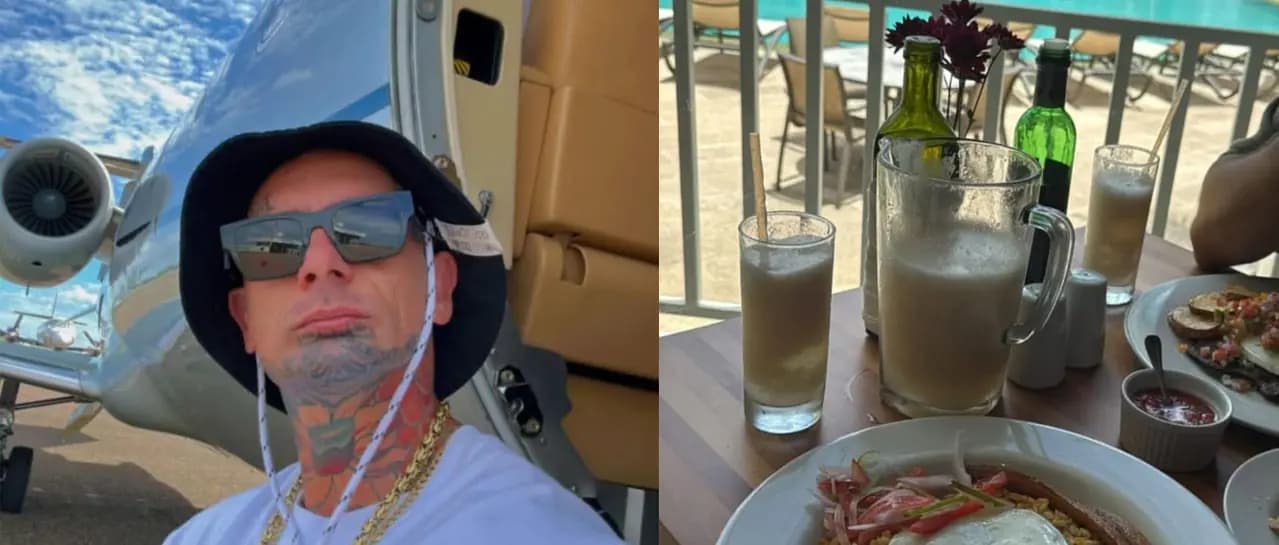 EMANUEL NOIR ESTÁ EN SANTA CRUZ, LLEGÓ EN UN VUELO PRIVADO Y DEGUSTÓ UN MAJADITO