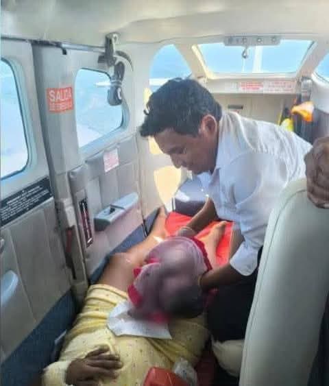 MUJER DA A LUZ DURANTE VUELO DE EVACUACIÓN MÉDICA EN LORETO