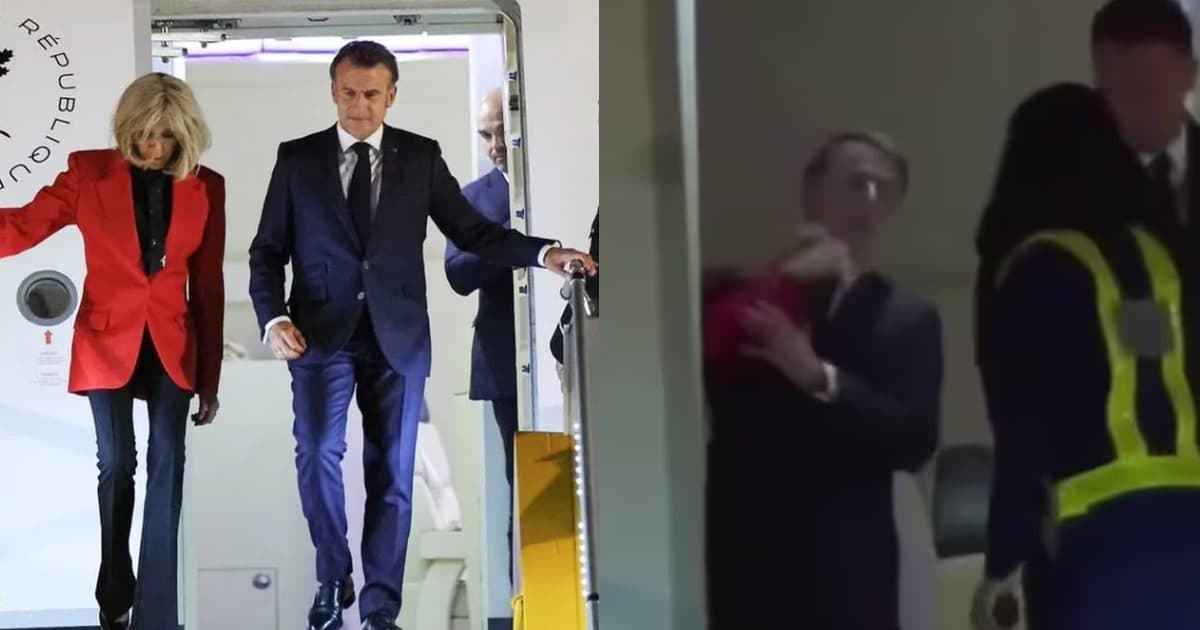EMMANUELE MACRON RECIBE UNA CACHETADA DE SU ESPOSA Y DICE QUE ESTABAN BROMEANDO