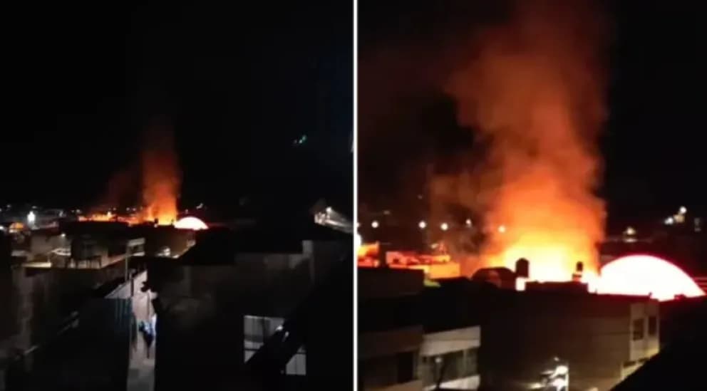 DEPÓSITO DE GLP DE CONTRABANDO QUE SALE DE BOLIVIA EXPLOTA Y ARDE EN DESAGUADERO