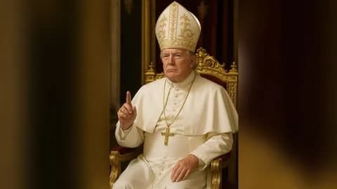 TRUMP PUBLICA UNA FOTO VESTIDO DE PAPA EN LA RED TRUTH SOCIAL