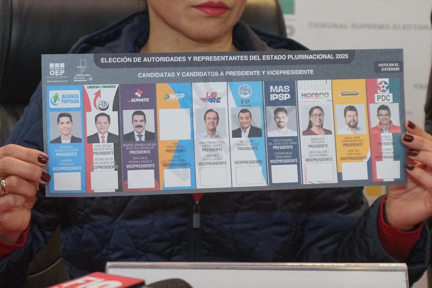 EL TSE APRUEBA LAS PAPELETAS DE SUFRAGIO PARA LAS ELECCIONES GENERALES