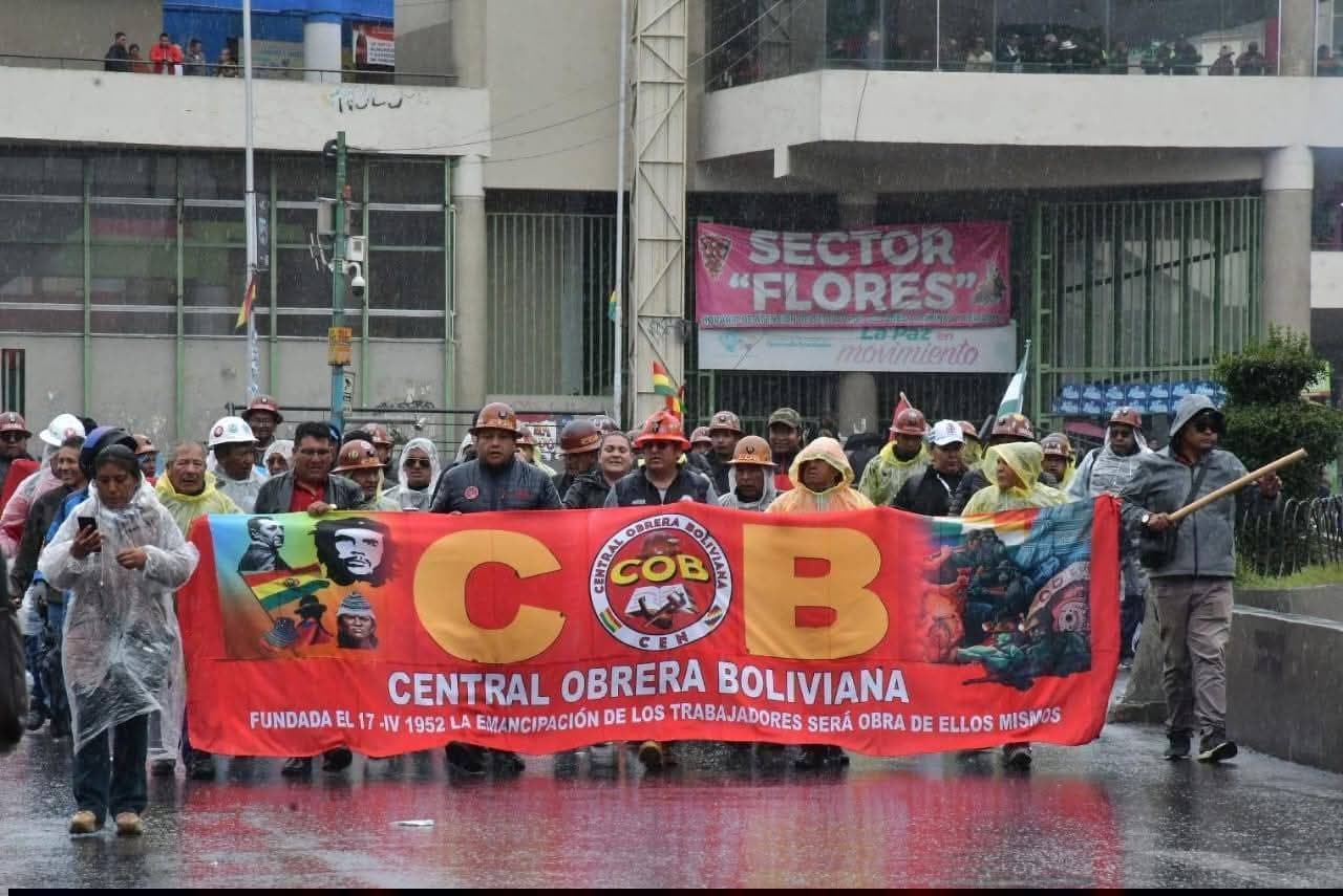 COB CUMPLE QUINTO DÍA DE MOVILIZACIONES Y EXIGE ABROGACIÓN DEL DS 5503