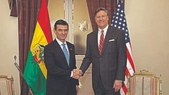BOLIVIA Y ESTADOS UNIDOS ACELERAN AGENDA BILATERAL CON EL ENVÍO DE CUATRO MISIONES ESTRATÉGICAS