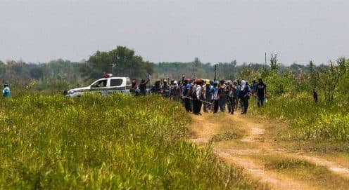COMITIVA SUFRE ATAQUE EN DESPLIEGUE CONTRA AVASALLAMIENTOS EN GUARAYOS