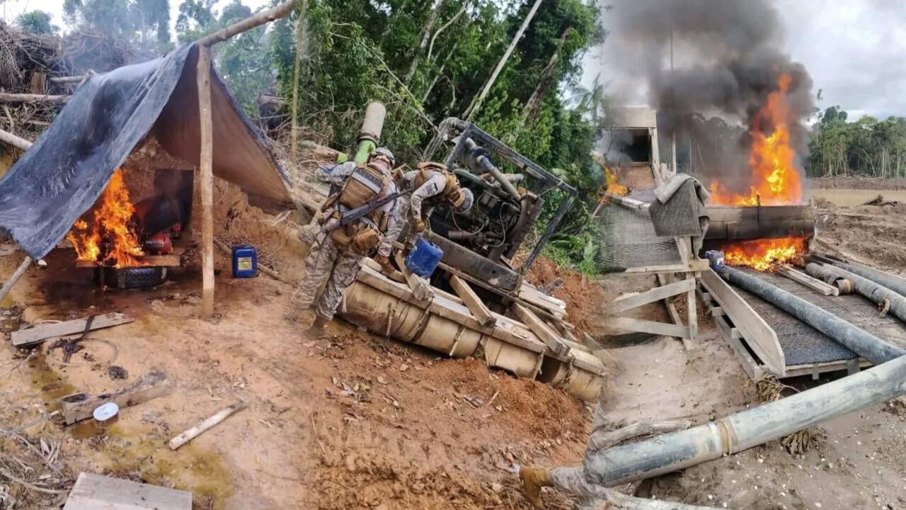 MEGAOPERATIVO CONTRA LA MINERÍA ILEGAL EN EL CERRO SAN SIMÓN