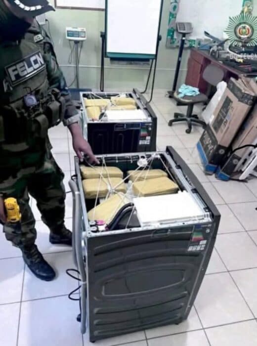 FELCN INTERCEPTA DROGA OCULTA EN LAVADORAS CON DESTINO A BERMEJO