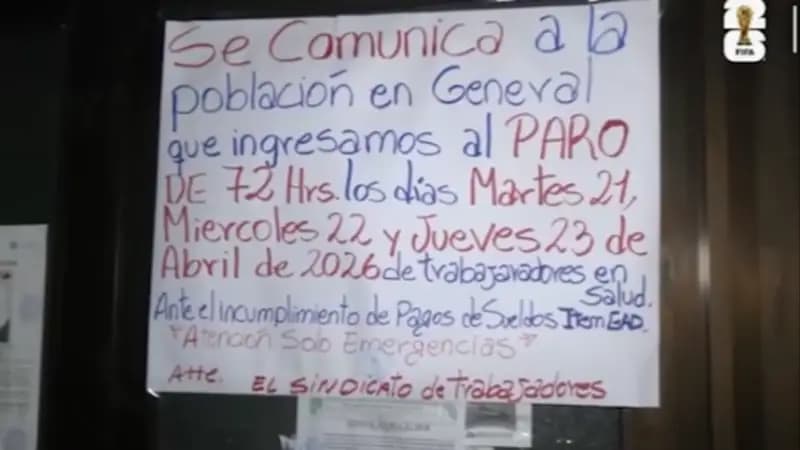 PARO DE 72 HORAS EN SALUD AFECTA LA ATENCIÓN EN HOSPITALES DE SANTA CRUZ