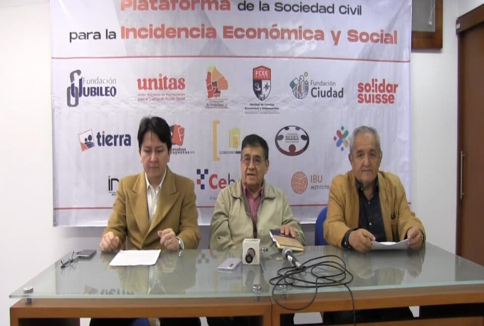 PLATAFORMA CIVIL ALERTA SOBRE CRISIS Y PLANTEA MODIFICAR LA DISTRIBUCIÓN DEL 50-50