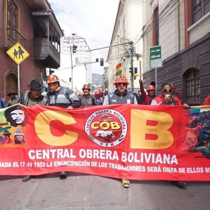 CENTRAL OBRERA BOLIVIANA CONVOCA A JORNADA DE PROTESTAS ESTE LUNES