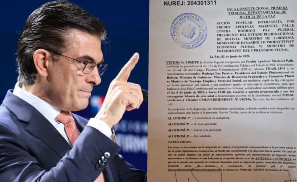 ADMITEN ACCIÓN POPULAR CONTRA RODRIGO PAZ Y TRES MINISTROS POR LA CRISIS DE BLOQUEOS