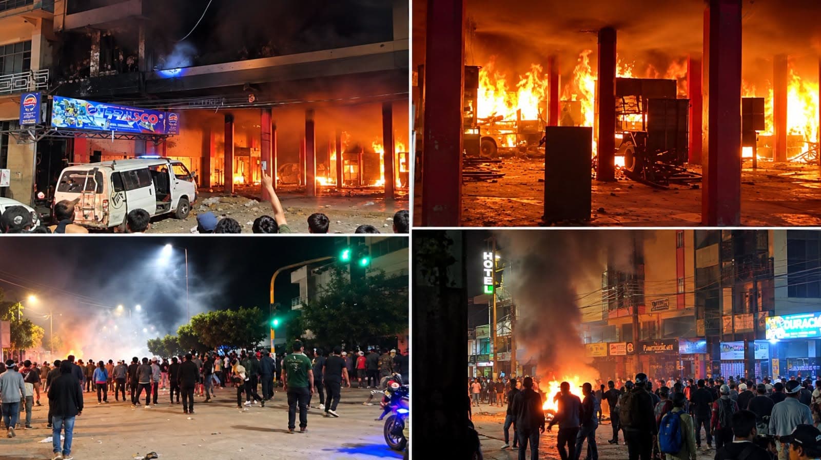 ENFRENTAMIENTO ENTRE SINDICATOS DE TRANSPORTE DESATA VIOLENCIA E INCENDIOS EN IVIRGARZAMA