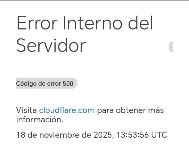 FALLA GLOBAL EN CLOUDFLARE PROVOCA CAÍDA DE MÚLTIPLES PÁGINAS INFORMATIVAS