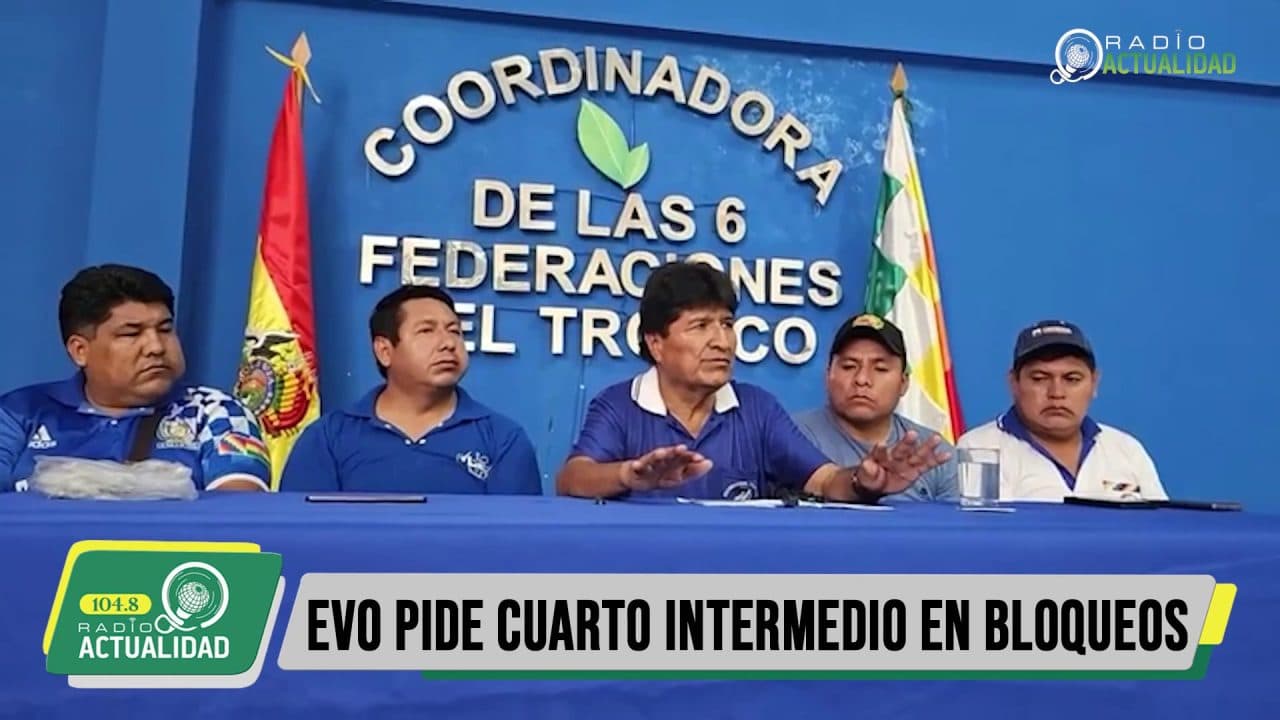 EVO PIDE CUARTO INTERMEDIO Y ANUNCIA HUELGA