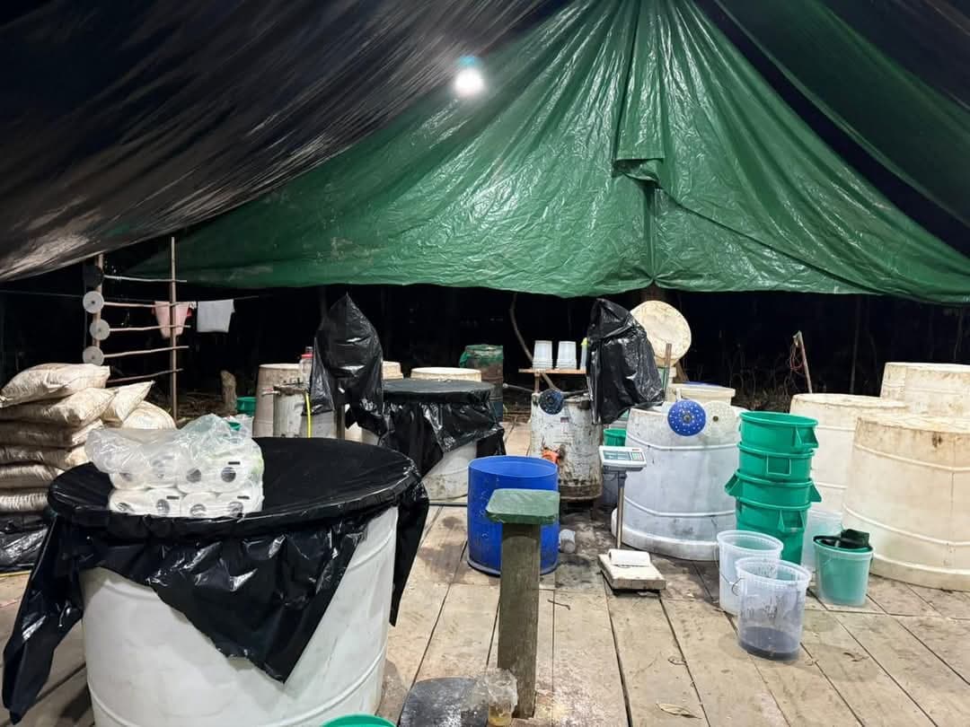 DESTRUYEN MEGA LABORATORIO DE CRISTALIZACIÓN DE COCAÍNA EN VILLA TUNARI