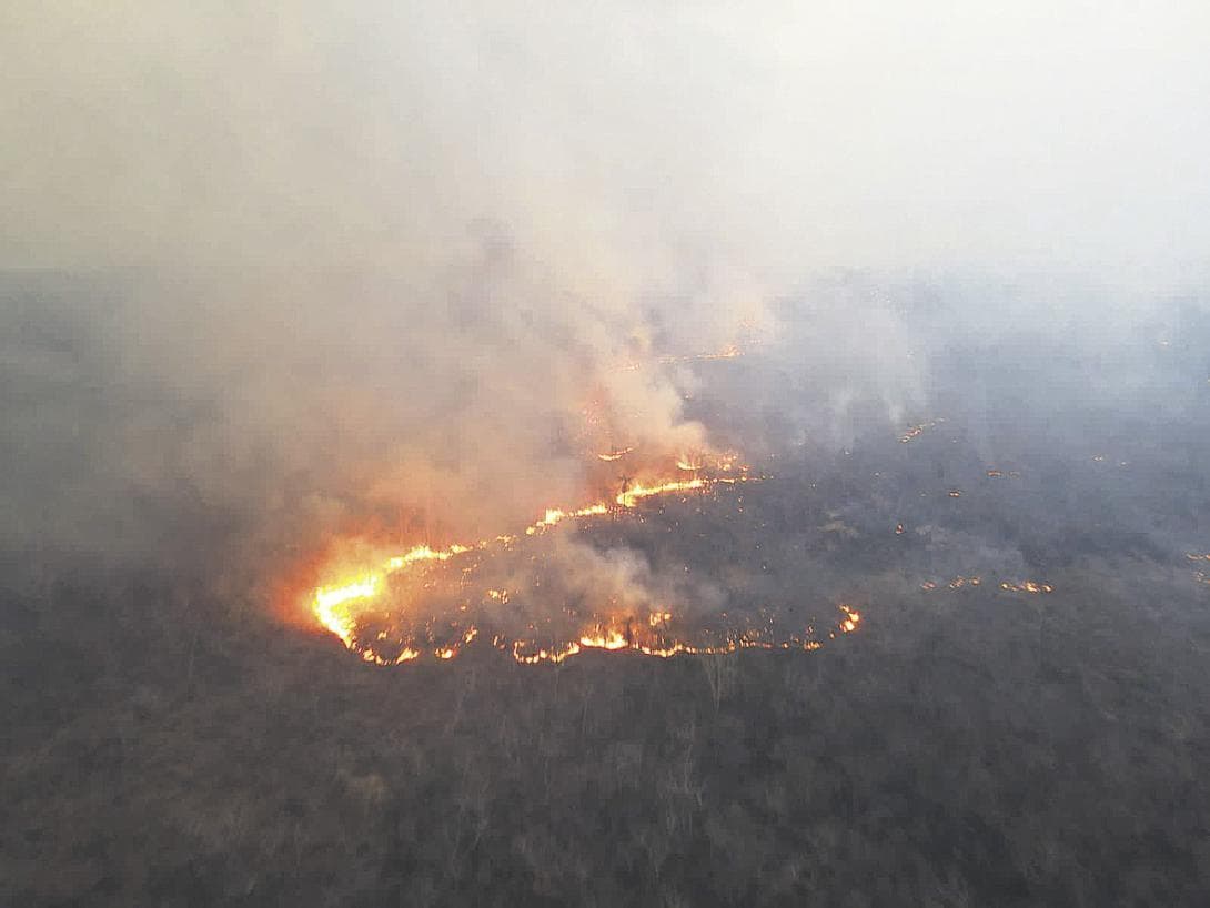 INCENDIO EN CONCEPCIÓN SE REGISTRA CERCA DE PISTA CLANDESTINA EN ZONA INACCESIBLE