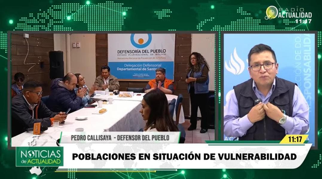 DEFENSORÍA DEL PUEBLO REFUERZA PROTECCIÓN A POBLACIONES VULNERABLES EN BOLIVIA