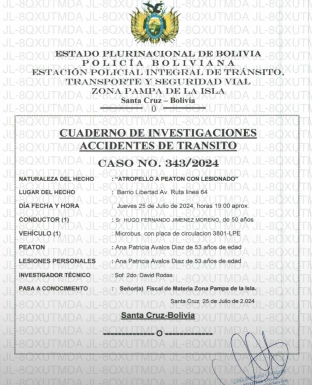 CHOFER IMPLICADO EN MUERTE DE UNIVERSITARIO ES REINCIDENTE EN ACCIDENTES DE TRÁNSITO