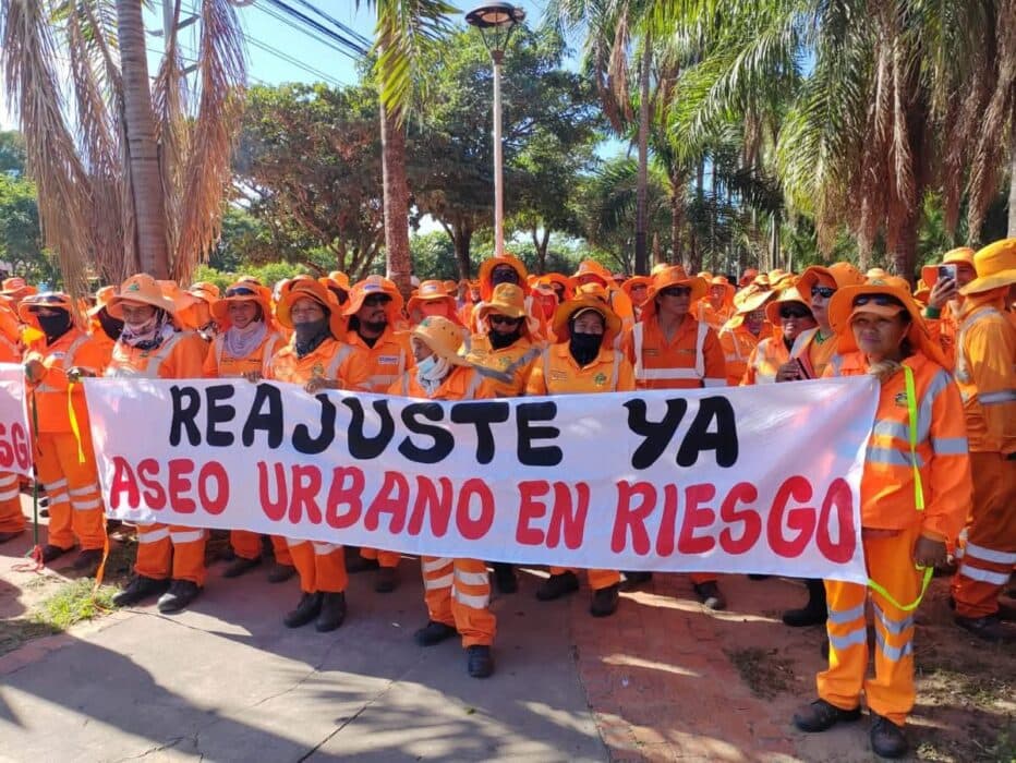 ASEO URBANO PIRAÍ EXIGE REAJUSTE SALARIAL Y REVISIÓN DE CONTRATOS