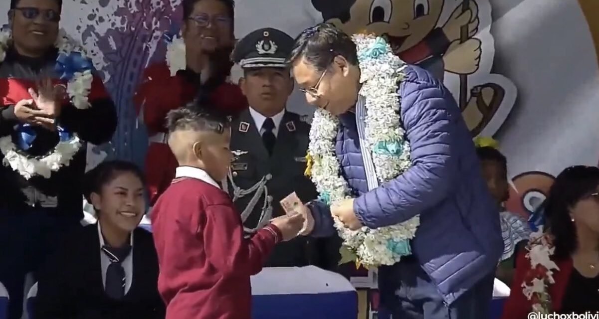 ARCE DA INICIO AL PAGO DEL BONO JUANCITO PINTO 2024 E INSTA ‘A LOS NIÑOS NO SE TOCAN’