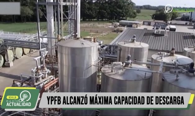 YPFB ALCANZÓ MÁXIMA CAPACIDAD DE DESCARGA