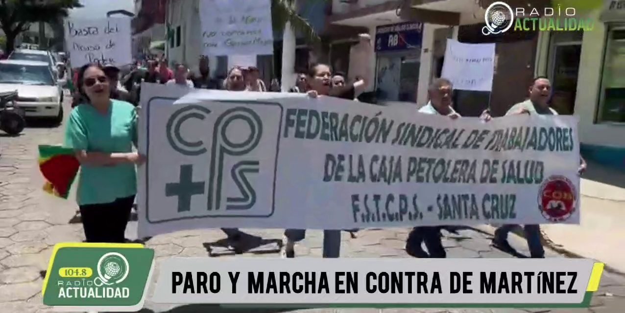 PARO Y MARCHA VAN POR LA CABEZA DE MARTINEZ