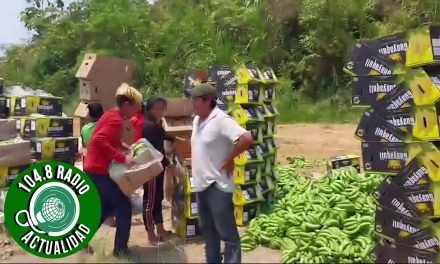 PRODUCTOR BANANERO LLORA DE IMPOTENCIA Y BOTA SU COSECHA A LA CARRETERA