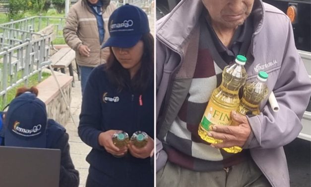 EMAPA REGISTRA A LOS CONSUMIDORES Y VENDE DOS BOTELLAS DE UN LITRO PARA UN MES