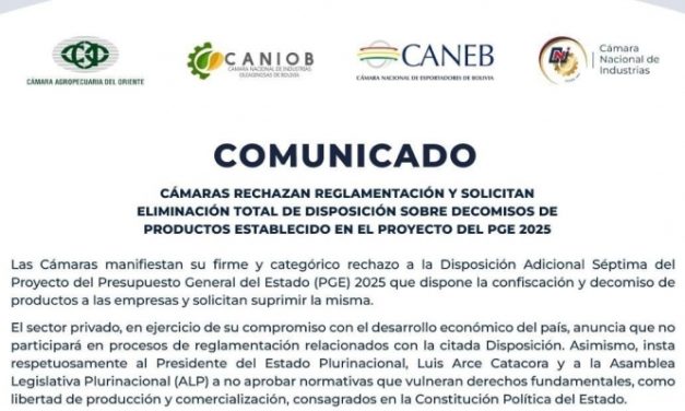 CÁMARAS DECIDEN NO PARTICIPAR EN LA REGLAMENTACIÓN DE LA LEY DEL PGE