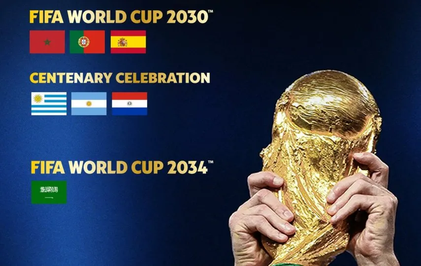 LA FIFA CONFIRMA EL MUNDIAL 2030 EN 3 CONTINENTES Y ARABIA SAUDITA