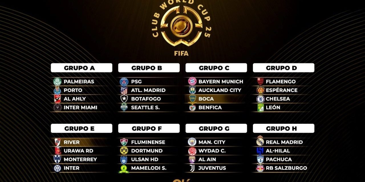 ASÍ QUEDARON CONFORMADOS LOS GRUPOS DEL MUNDIAL DE CLUBES 2025