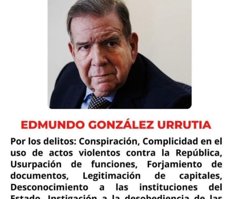 EL RÉGIMEN DE MADURO OFRECE UNA RECOMPENSA POR INFORMACIÓN SOBRE EL PARADERO DE EDMUNDO GONZÁLEZ