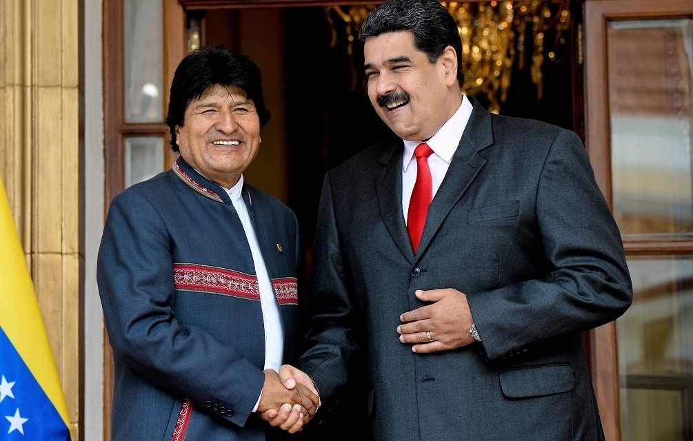 EVO RESPALDA INVESTIDURA DE MADURO Y DENUNCIA “INTENTOS DE DESESTABILIZACIÓN” EN VENEZUELA