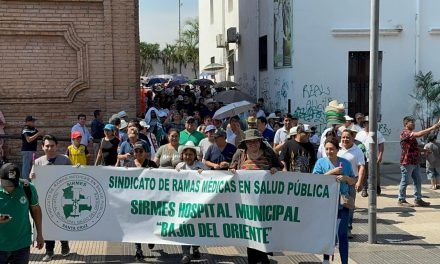 FESIRME MARCHA EXIGIENDO PAGO DE SALARIOS Y RECONTRACIONES