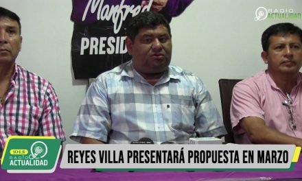 REYES VILLA PRESENTARA PROPUESTA EN MARZO