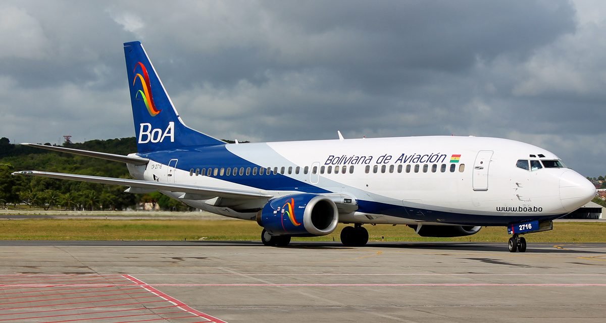 AVIÓN DE BOA DESVÍA SU RUTA, ATERRIZA EN COCHABAMBA Y NO EN SANTA CRUZ