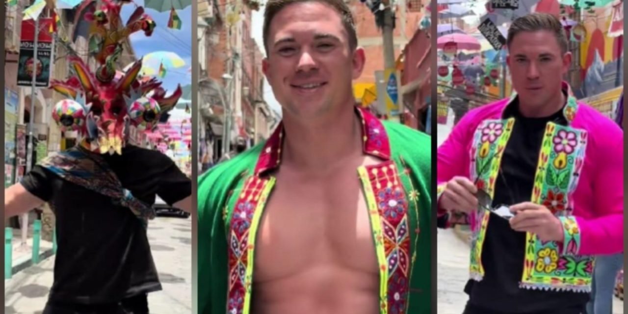 ¡SE LLEVA TODAS LAS MIRADAS! EL STRIPPER WILL PARFITT VISITA SITIOS TURÍSTICOS EN LA PAZ