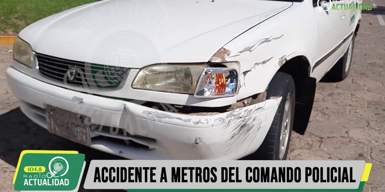 ACCIDENTE A METROS DEL COMANDO DE LA POLICÍA