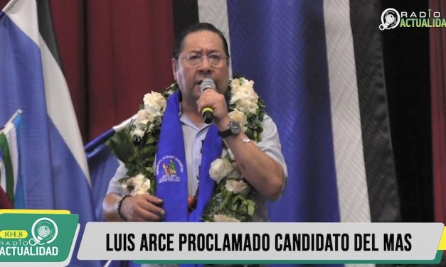LUIS ARCE PROCLAMADO CANDIDATO DE MAS EN SANTA CRUZ