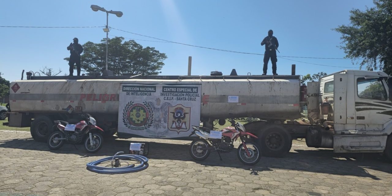 SECUESTRAN CISTERNA CON 24.000 LITROS DE COMBUSTIBLE Y APREHENDE A 4 PERSONAS