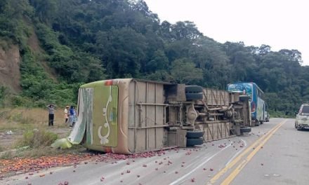 SIETE PERSONAS HERIDAS TRAS VOLCAR UN BUS EN MAIRANA
