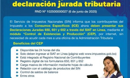 LOS CONTRIBUYENTES DEL ICE DEBEN HACER SUS DECLARACIONES JURADAS MEDIANTE EL MÓDULO DIGITAL CEP 