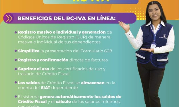 EL SIAT EN LÍNEA TRANSFIERE AUTOMÁTICAMENTE EL SALDO DE CRÉDITO FISCAL DE LOS DEPENDIENTES