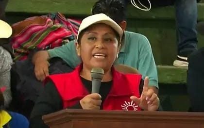 LA DIRIGENTE DE PAN-BOL RUTH NINA  FUE CONVOCADA A DECLARAR EN COCHABAMBA ESTE VIERNES